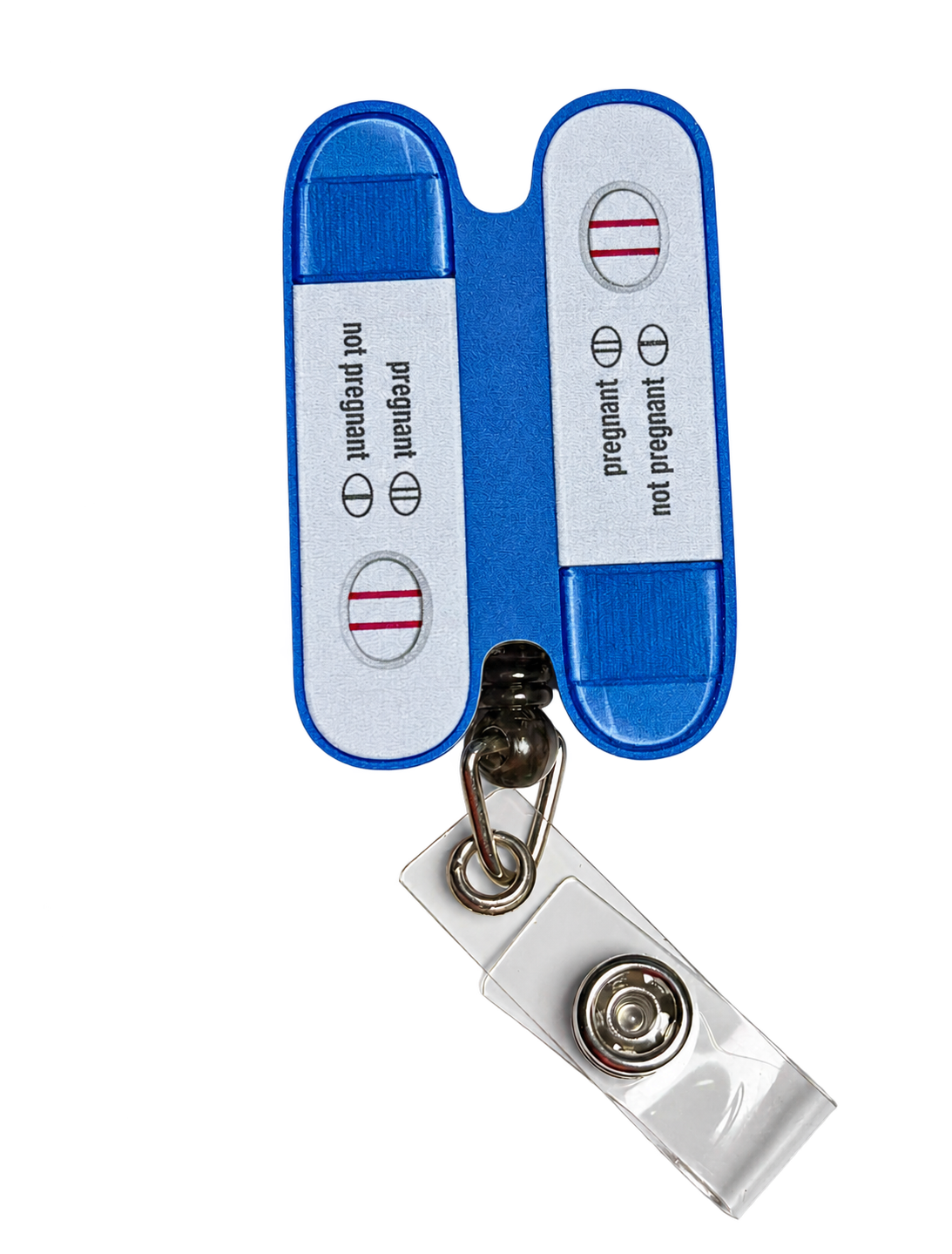 BLUE PREGNANCY TEST BADGE REEL