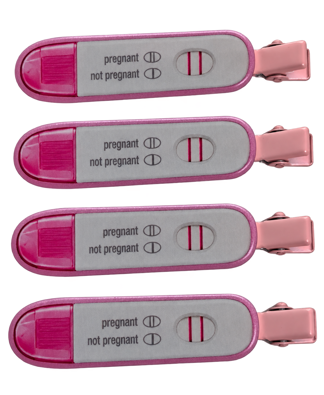 PYNK PREGNANCY TEST HAIR CLIP SET