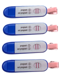 BLUE PREGNANCY TEST HAIR CLIP SET