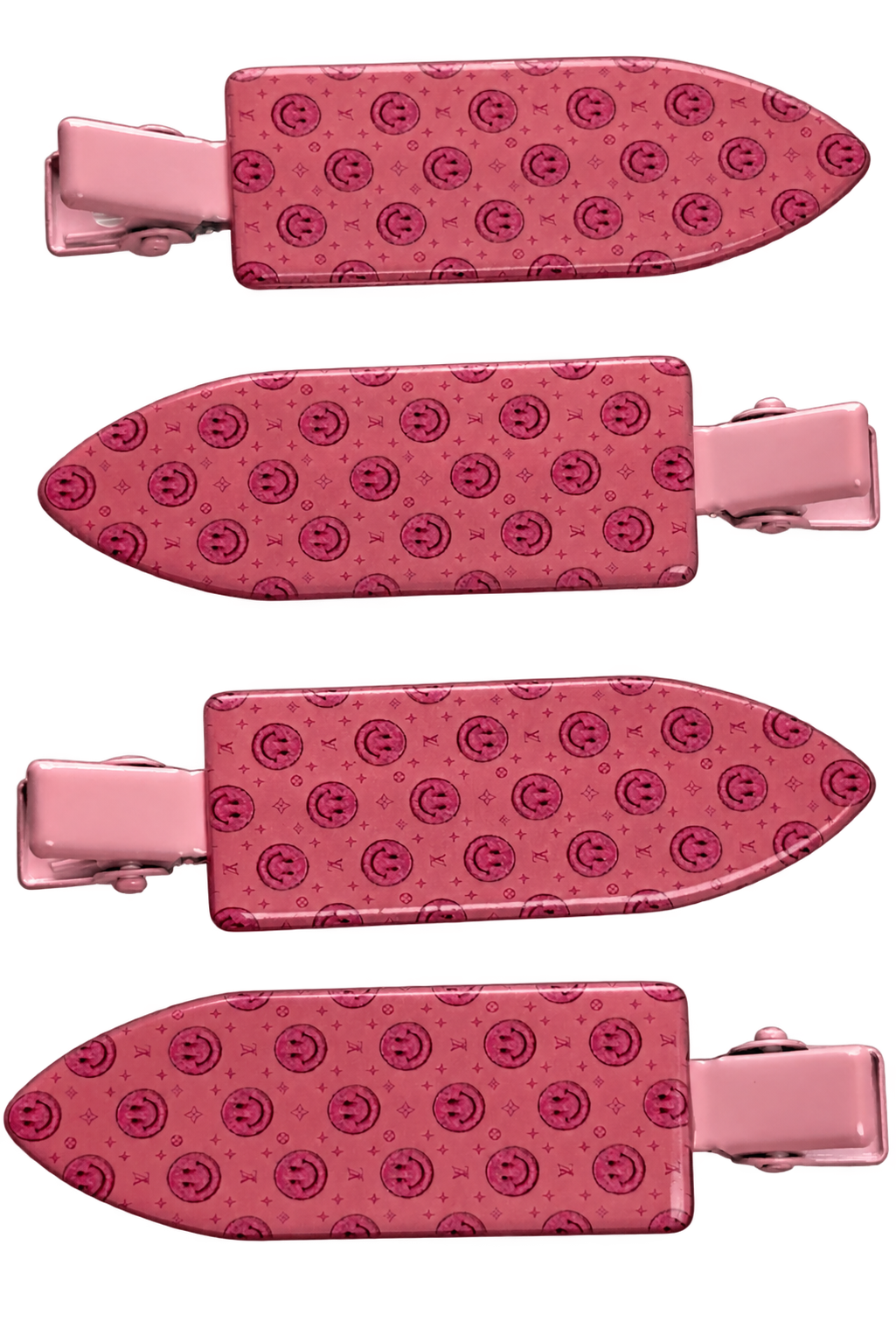 SMILEY MONOGRAM HAIR CLIP SET