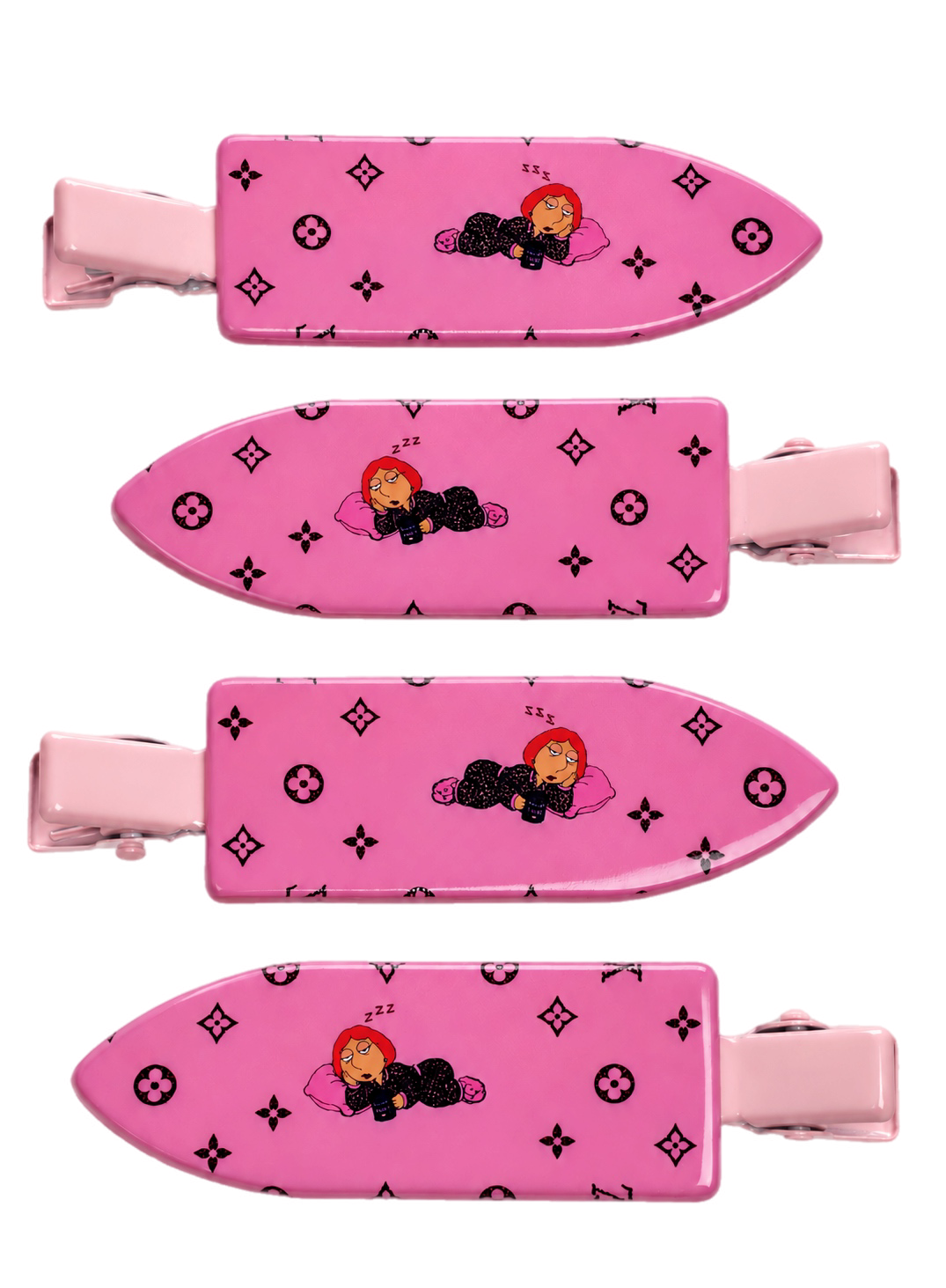 NIGHTSHIFT MONOGRAM HAIR CLIP SET